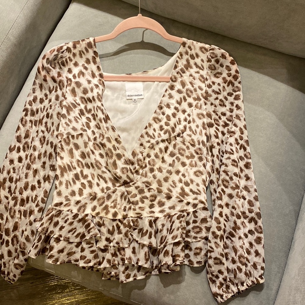 skylar + madison leopard print top